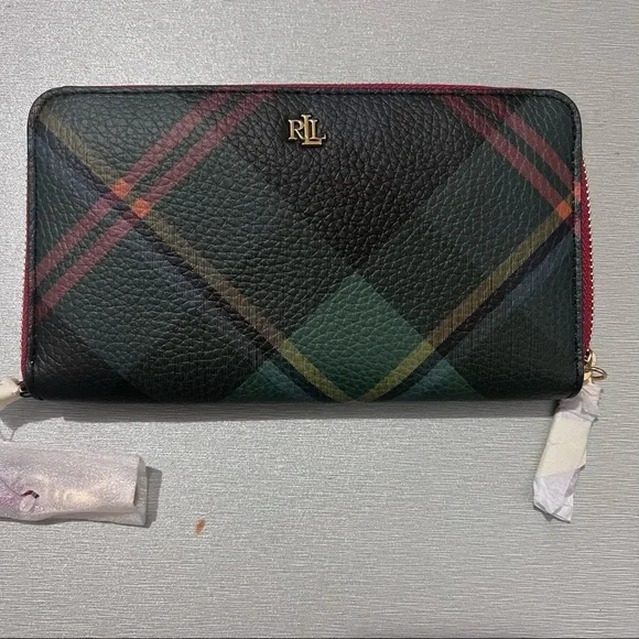 Ralph Lauren Clutch Wallet Bag Tartan/Red Limited Edition - Picture 4 of 8